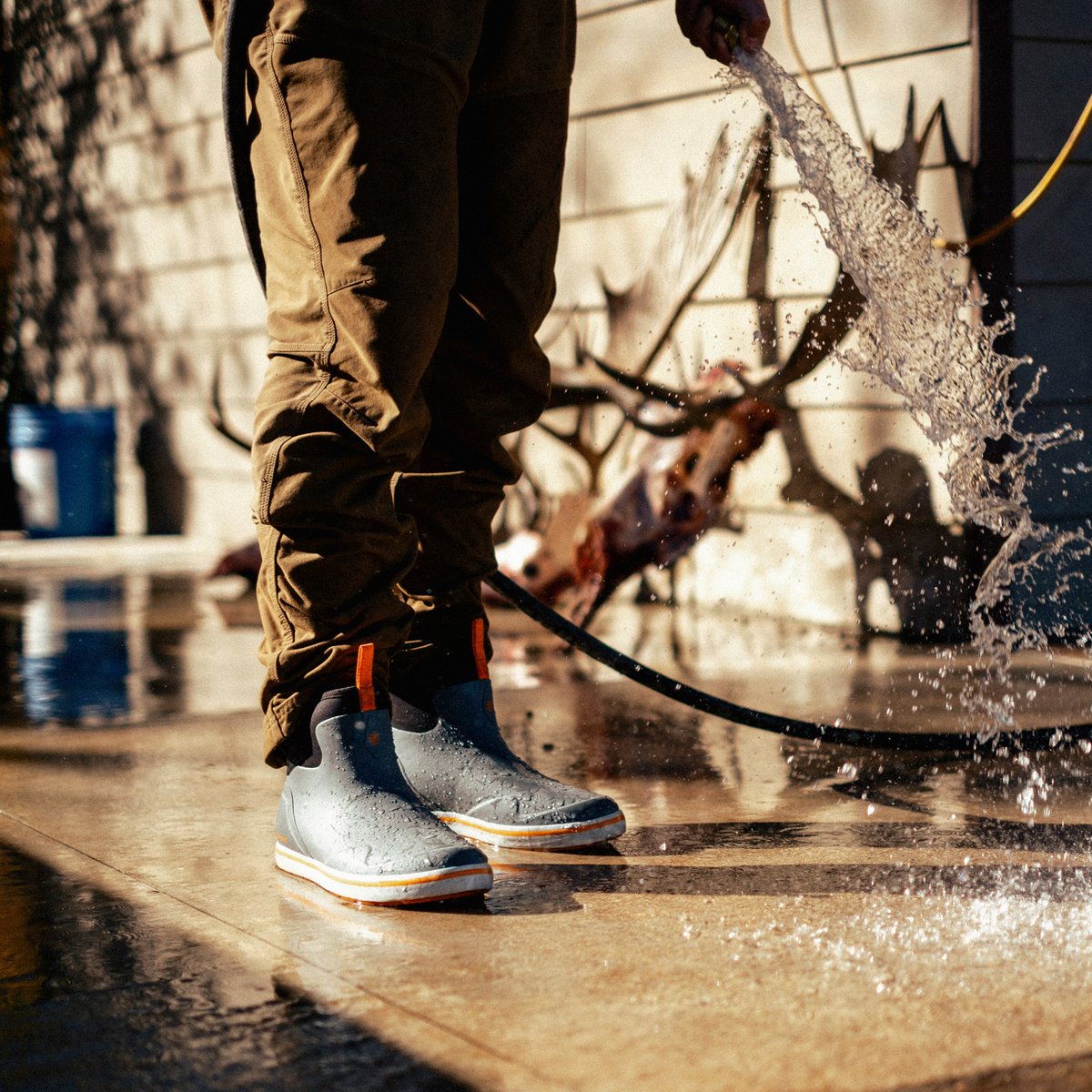 Alpha Deck Boot 6" Gray/Orange